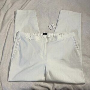 NWT J. Jill Wearever Refined Woven Trousers White Size 20